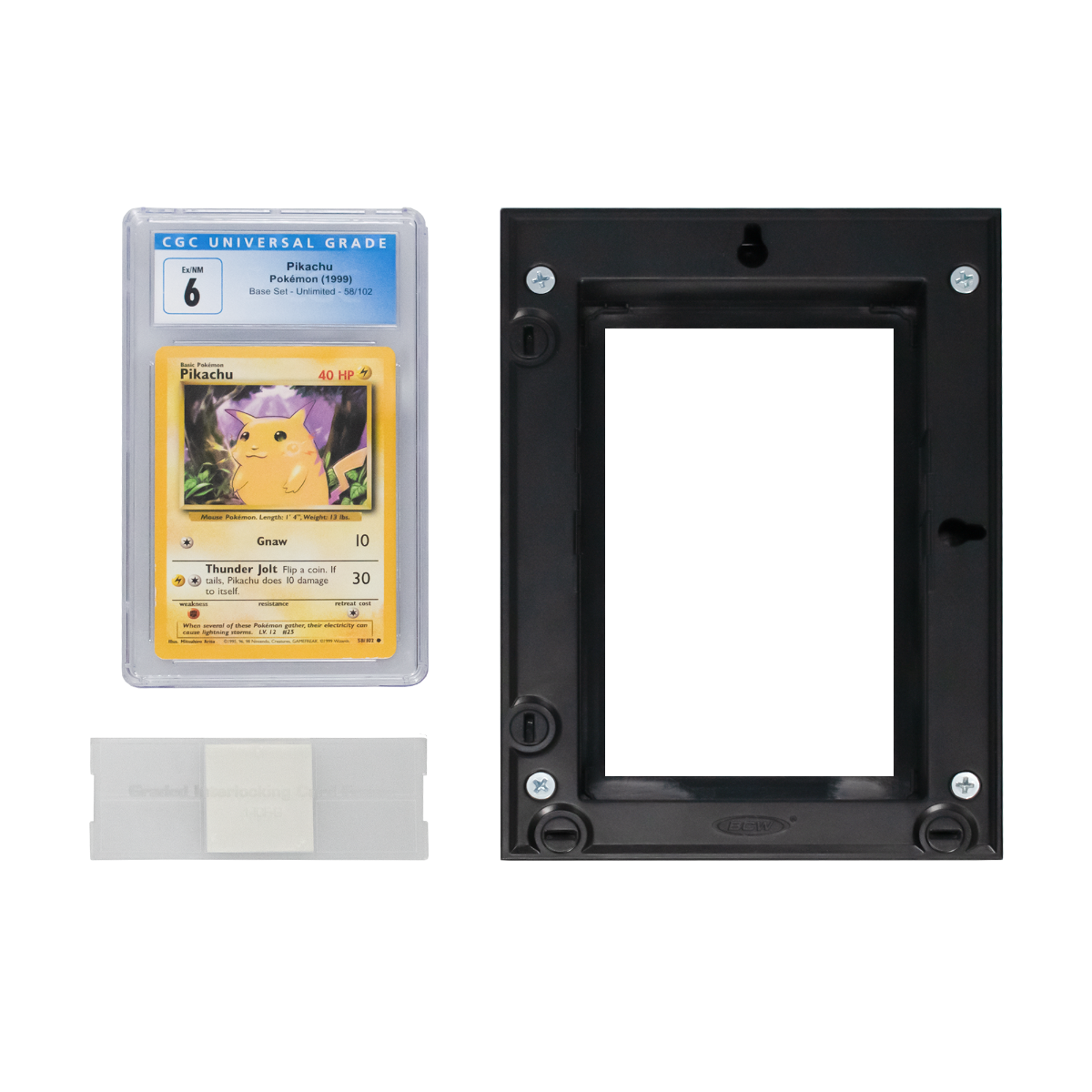 BCW - Interlocking Graded Card Frames - Black (4 pack)