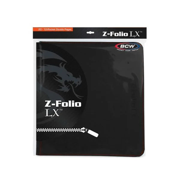 BCW - Z-Folio 12-Pocket LX Album - Black - Binder