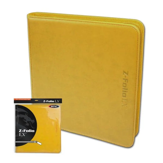 BCW - Z-Folio 12-Pocket LX Album - Yellow - Binder