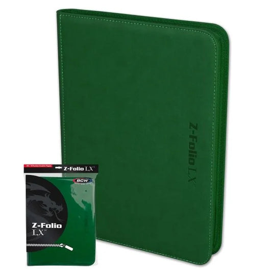 BCW - Z-Folio 9-Pocket LX Album - Green - Binder