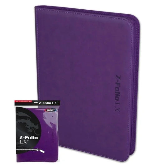 BCW - Z-Folio 9-Pocket LX Album - Purple - Binder