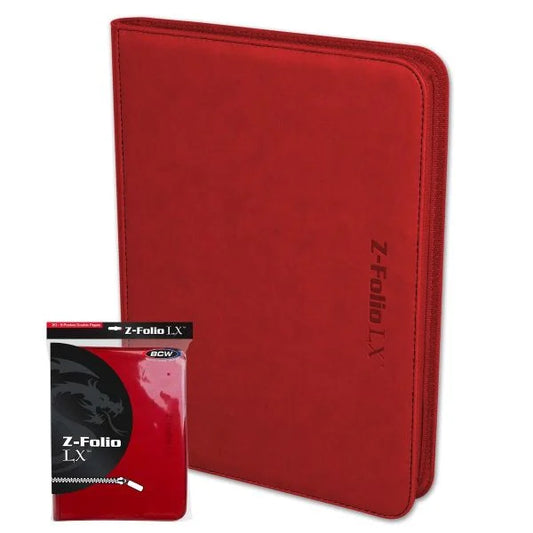 BCW - Z-Folio 9-Pocket LX Album - Red - - Binder