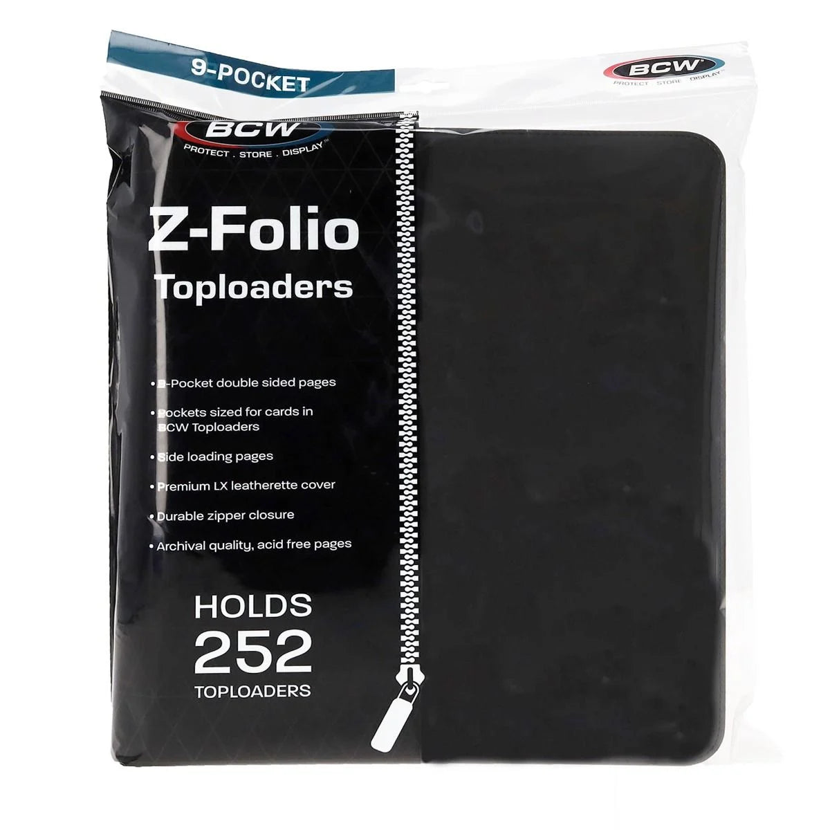 Z-Folio 9-Pocket LX Album - Toploaders - Black (BCW Supplies)