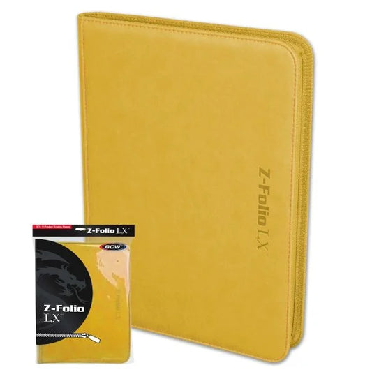 BCW - Z-Folio 9-Pocket LX Album - Yellow - Binder