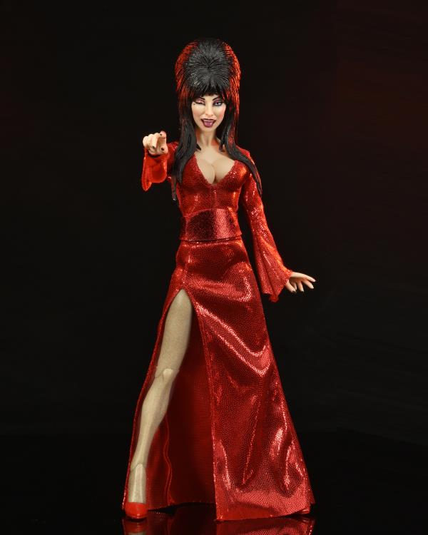 NECA - Elvira, Mistress of the Dark Elvira (Red, Fright, and Boo Ver.) Clothed Action Figure