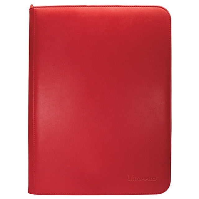 Vivid 9-Pocket Zippered PRO-Binder: Red