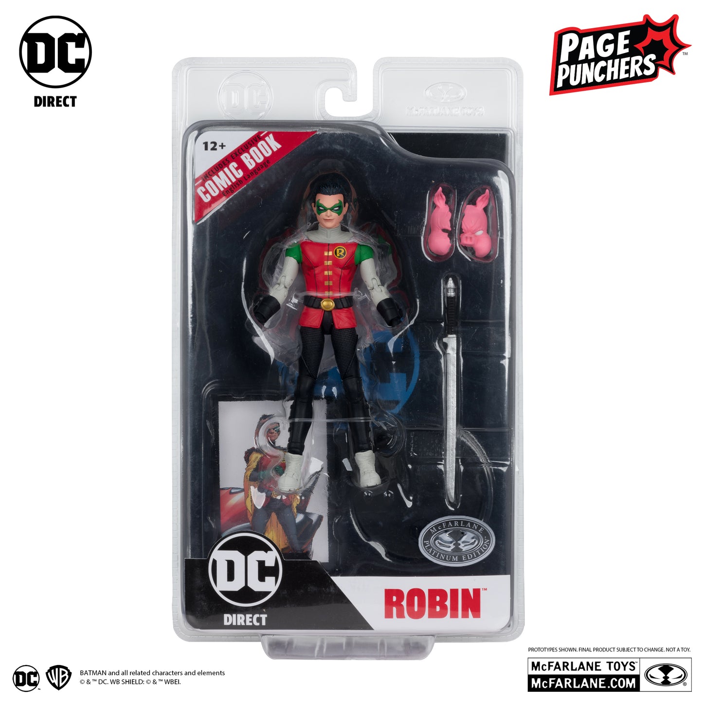 McFarlane Toys - Robin (Batman: Reborn) 7in Figure with Comic (Page Punchers) (Platinum Edition)