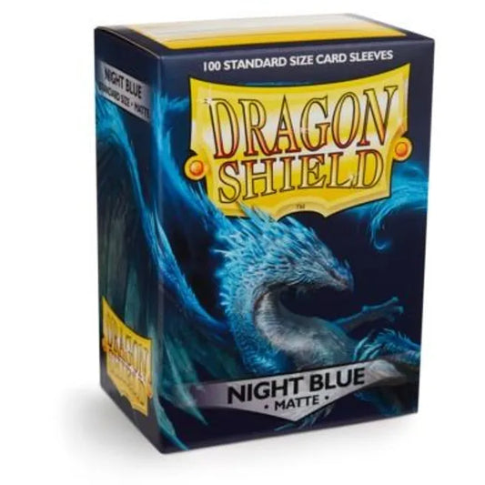 Dragon Shield Matte Sleeves - Night Blue Matte(100-Pack) - Dragon Shield Card Sleeves - Standard Size