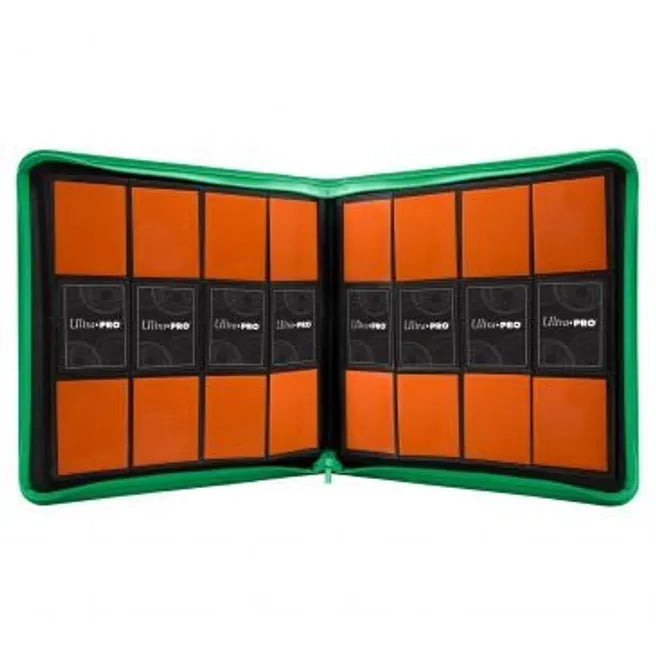 Vivid 12-Pocket Zippered PRO-Binder - Green - Ultra Pro Storage Albums (ULTRAPROST)