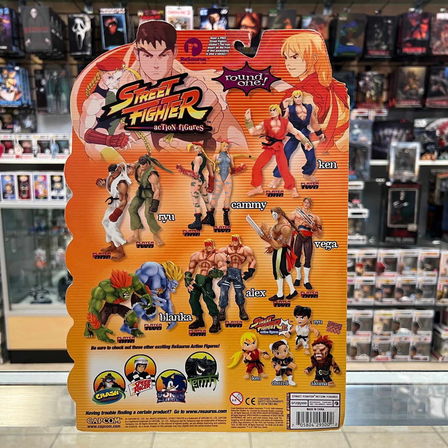 Street Fighter Round 1 - Ryu - Resaurus Action Figures - 1999 (Player 1)