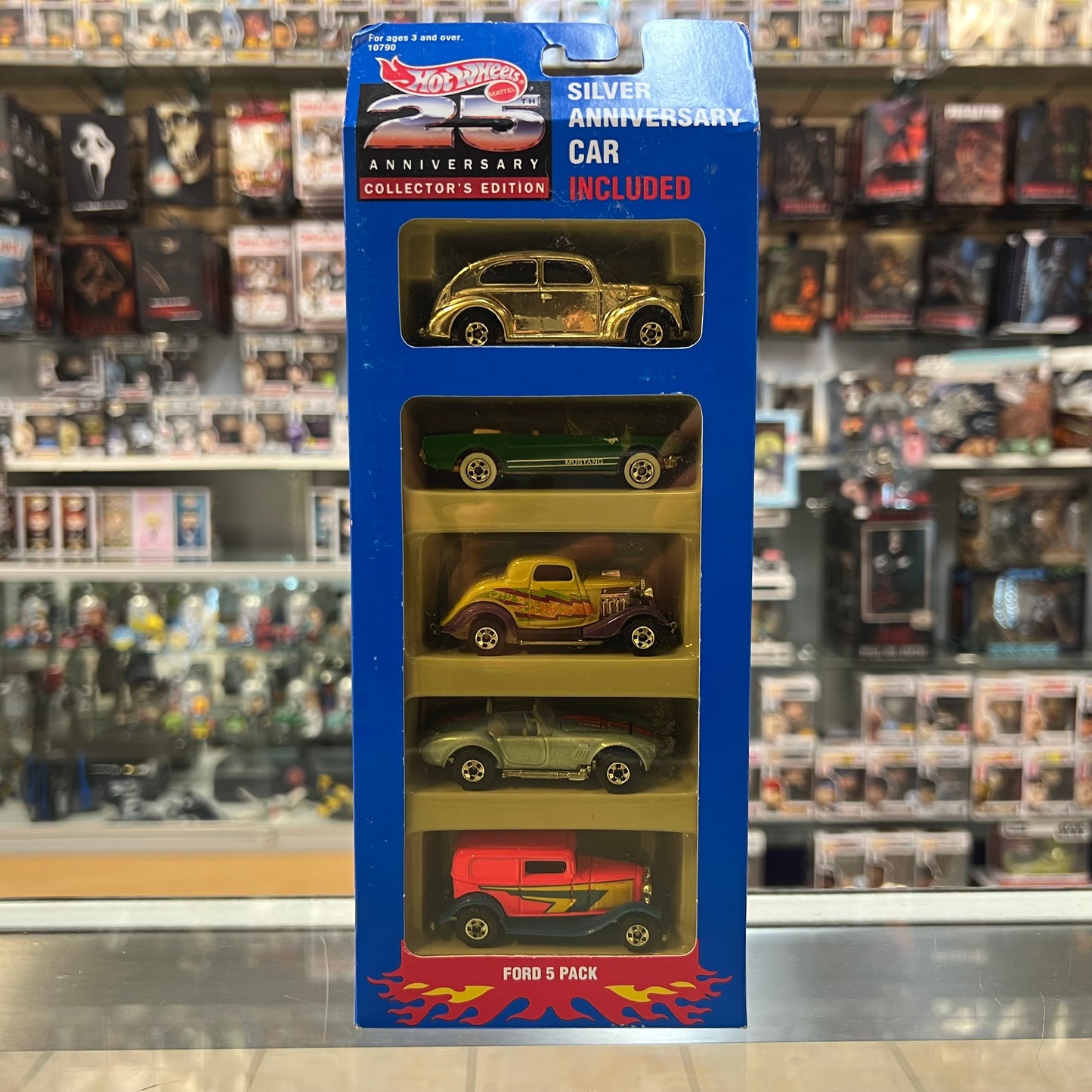 Hot Wheels 25th Anniversary Collectors Edition - 5 pack - Silver Anniversary Car Included (Ford 5 Pack)