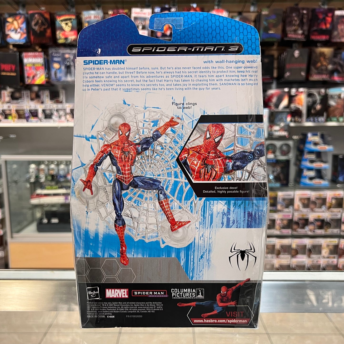 Spider-Man 3 - Limited Edition Spider-Man with Wall Hanging Web! - Only At Walmart - 2007 (Hasbro)