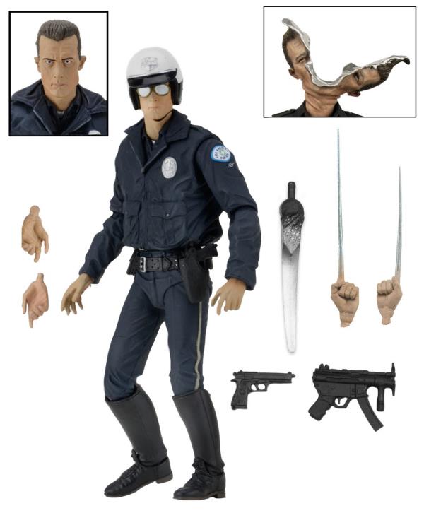 NECA - Terminator 2 - Judgement Day - T-1000 Motorcycle Cop - Action Figure