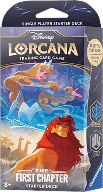 Ravensburger Disney Lorcana Trading Card Games The First Chapter Starter  Deck Sapphire & Steel 