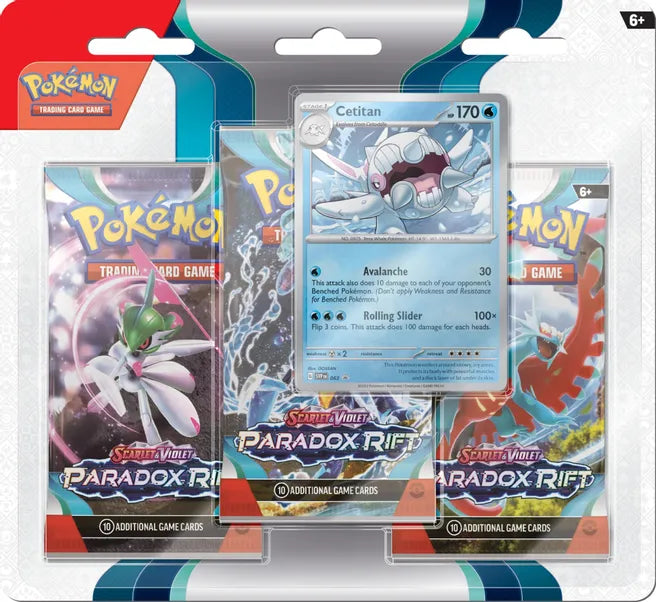 Pokémon - Paradox Rift 3 Pack Blister [Cetitan] - SV04: Paradox Rift (SV04)