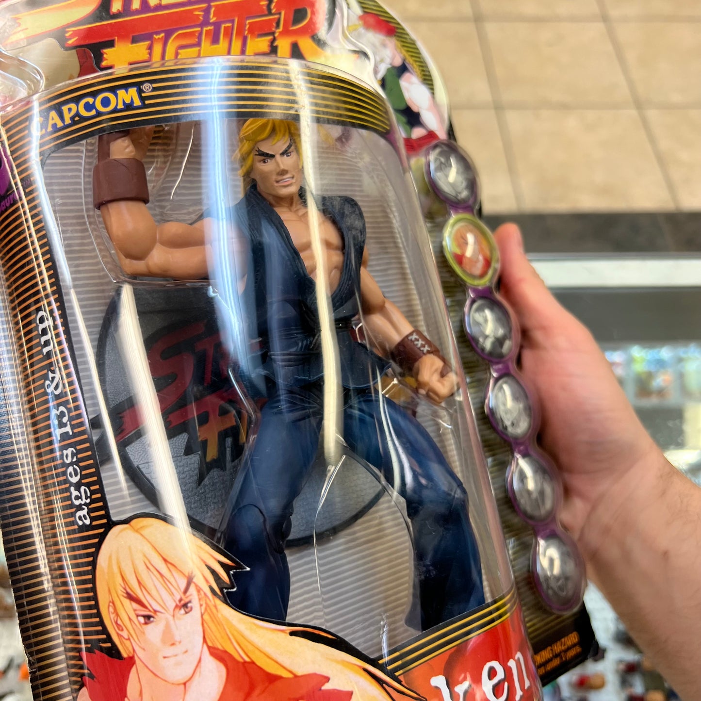 Street Fighter Round 1 - Ken - Resaurus Action Figures - 1999 (Player 2)