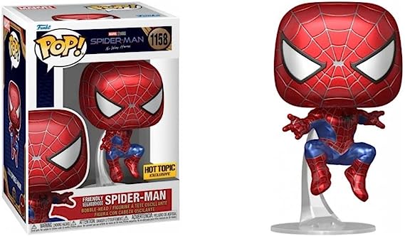 Funko POP! Marvel Friendly Spider-Man No Way Home #1158 Exclusive, Metallic