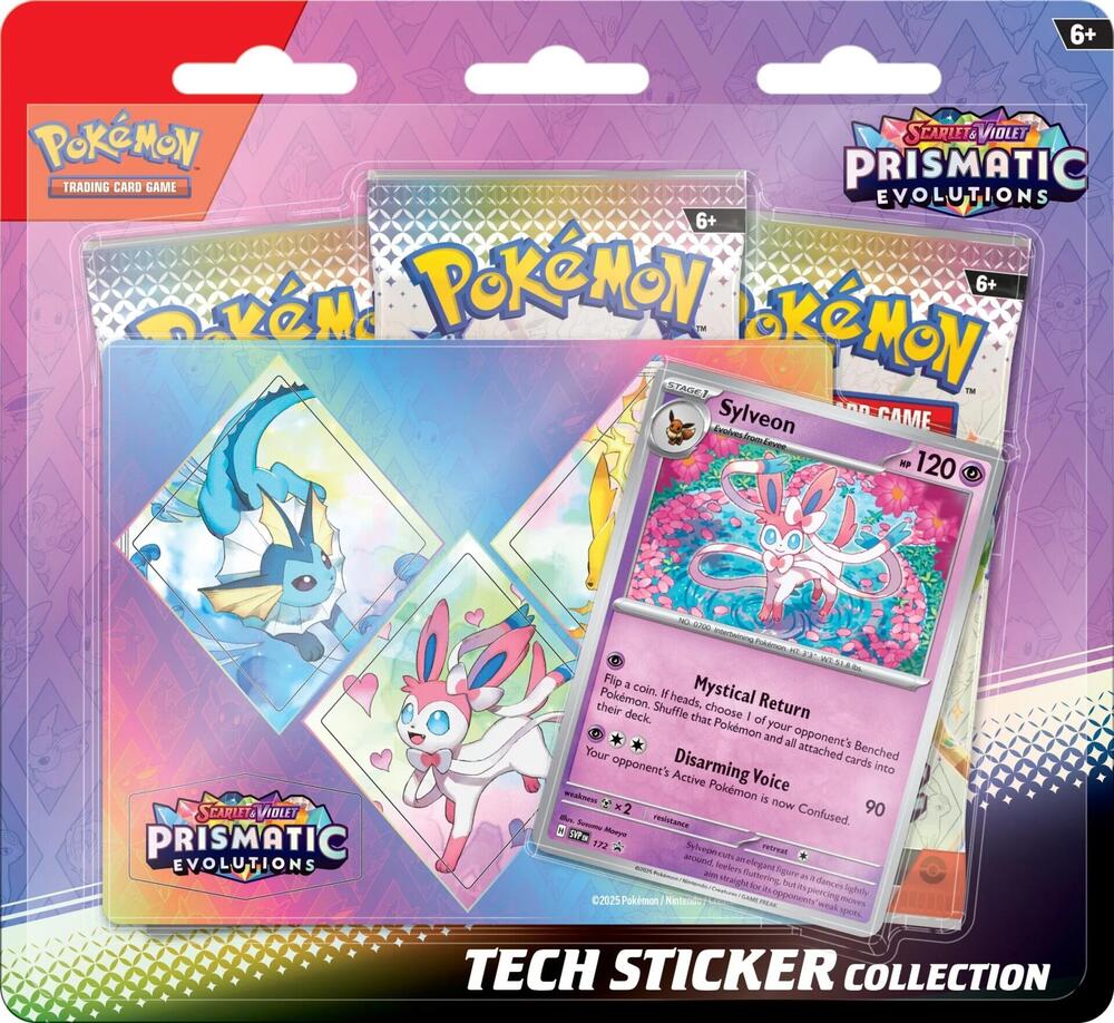 Pokémon TCG: Prismatic Evolutions SV8.5 Tech Sticker Collection (Styles Vary)
