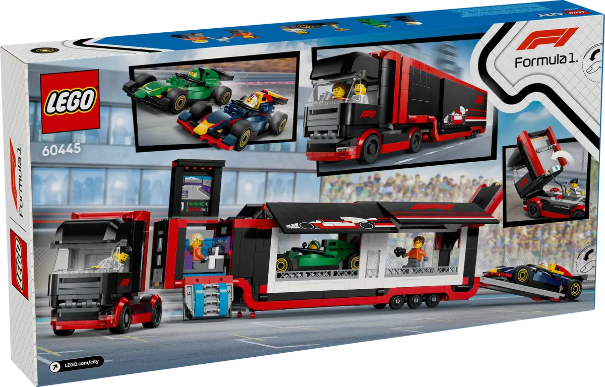 LEGO CITY - F1® Truck with RB20 & AMR24 F1® Cars - 60445