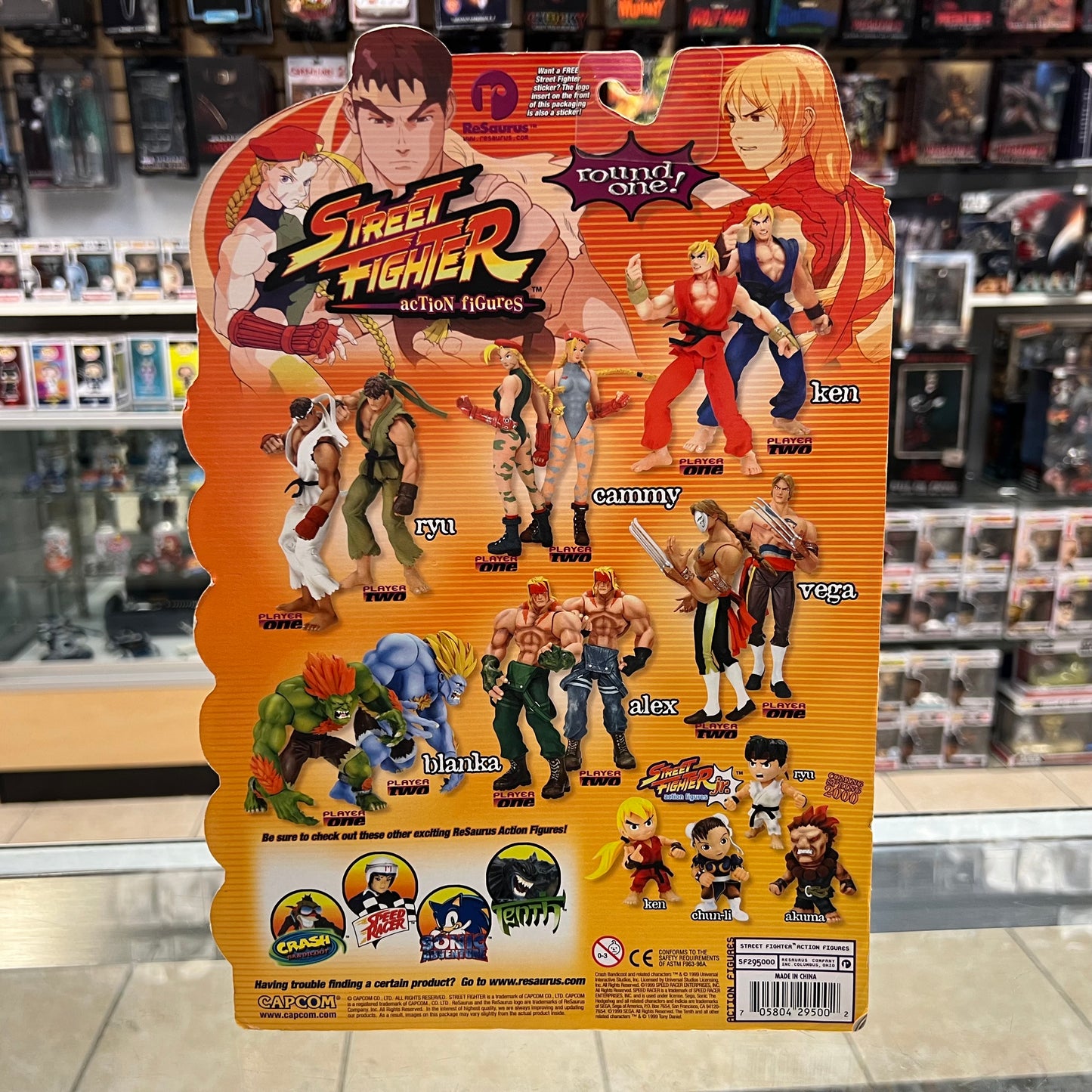 Street Fighter Round 1 - Ken - Resaurus Action Figures - 1999 (Player 2)