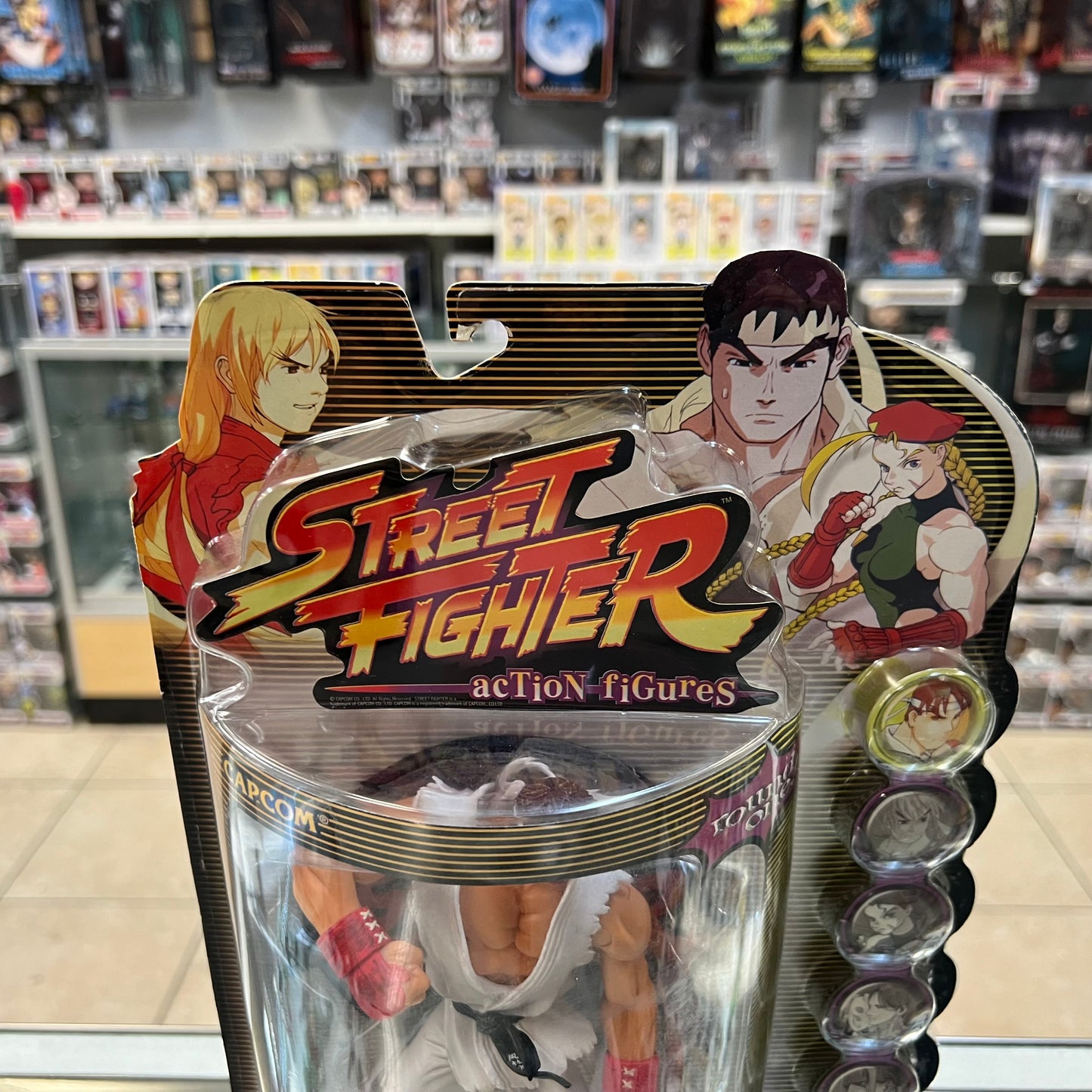 Street Fighter Round 1 - Ryu - Resaurus Action Figures - 1999 (Player 1)
