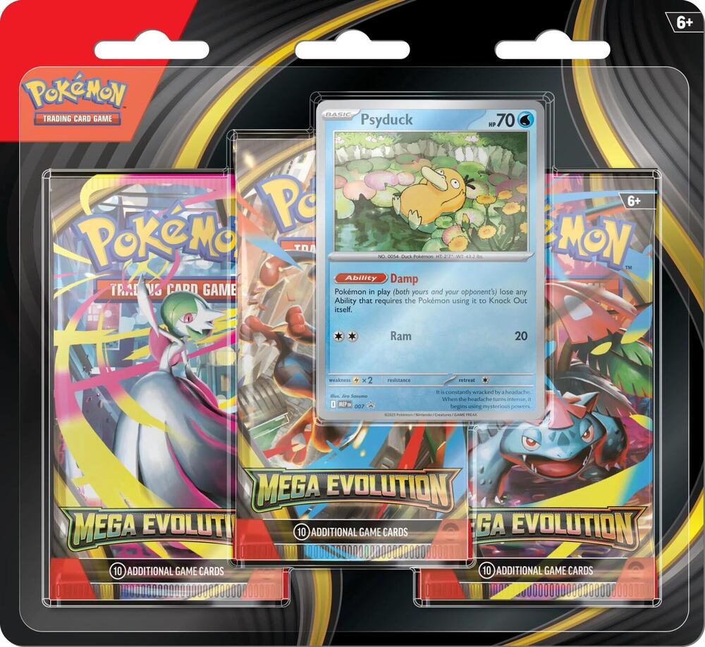 Pokemon TCG: Mega Evolution 3 Pack Blister -ME01: Mega Evolution (MEG)