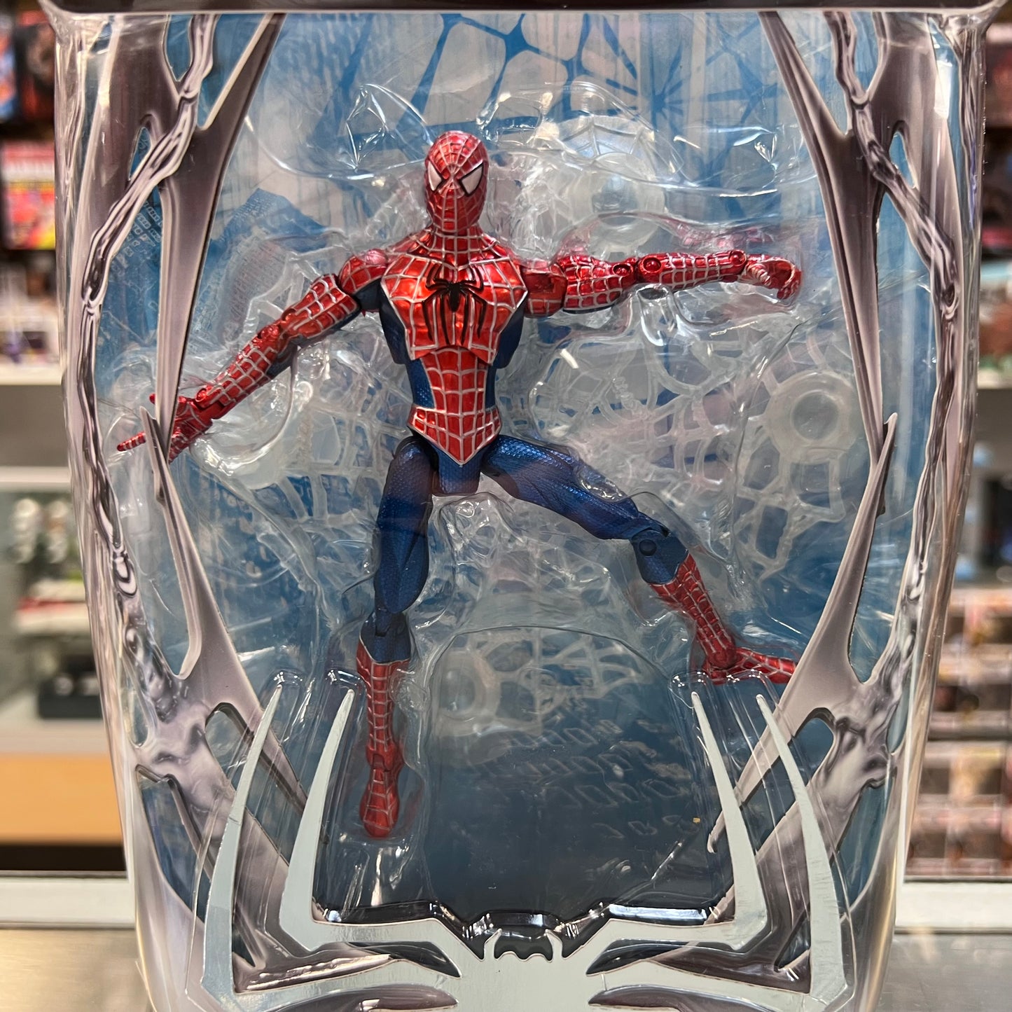 Spider-Man 3 - Limited Edition Spider-Man with Wall Hanging Web! - Only At Walmart - 2007 (Hasbro)