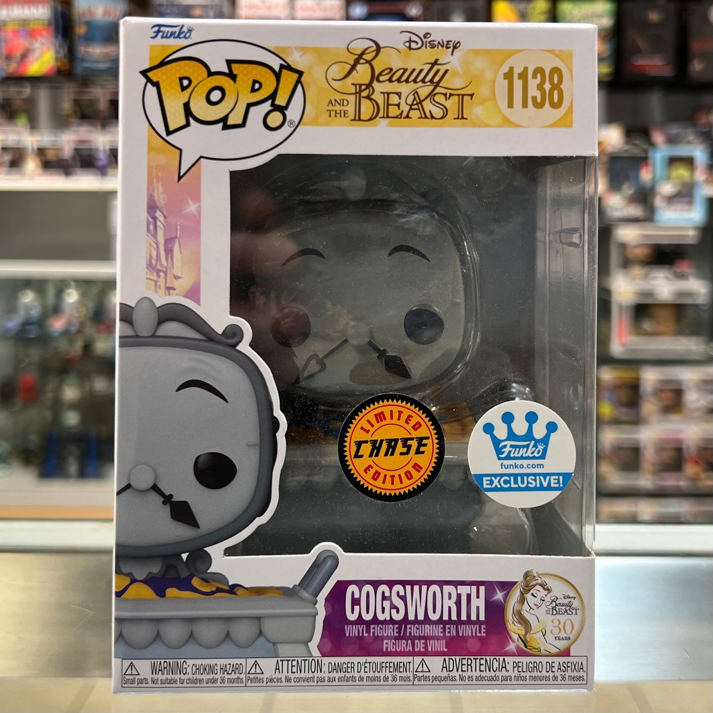 Funko Pop! Disney - Beauty and the Beast - Cogsworth - Chase - 1138