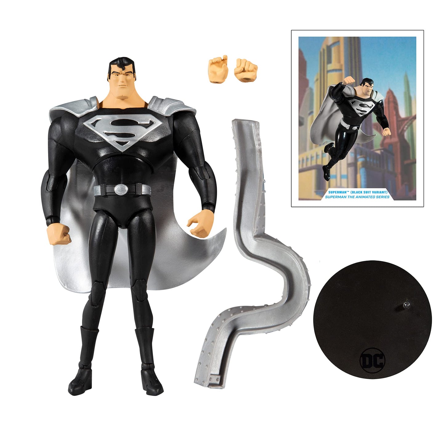 DC Multiverse - Superman (Black Suit Variant) - Superman The Animated Series - 7in Figure