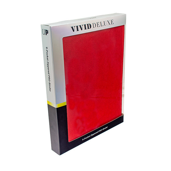 Ultra Pro - Binder: PRO 9-Pocket Zippered Vivid Deluxe- Red