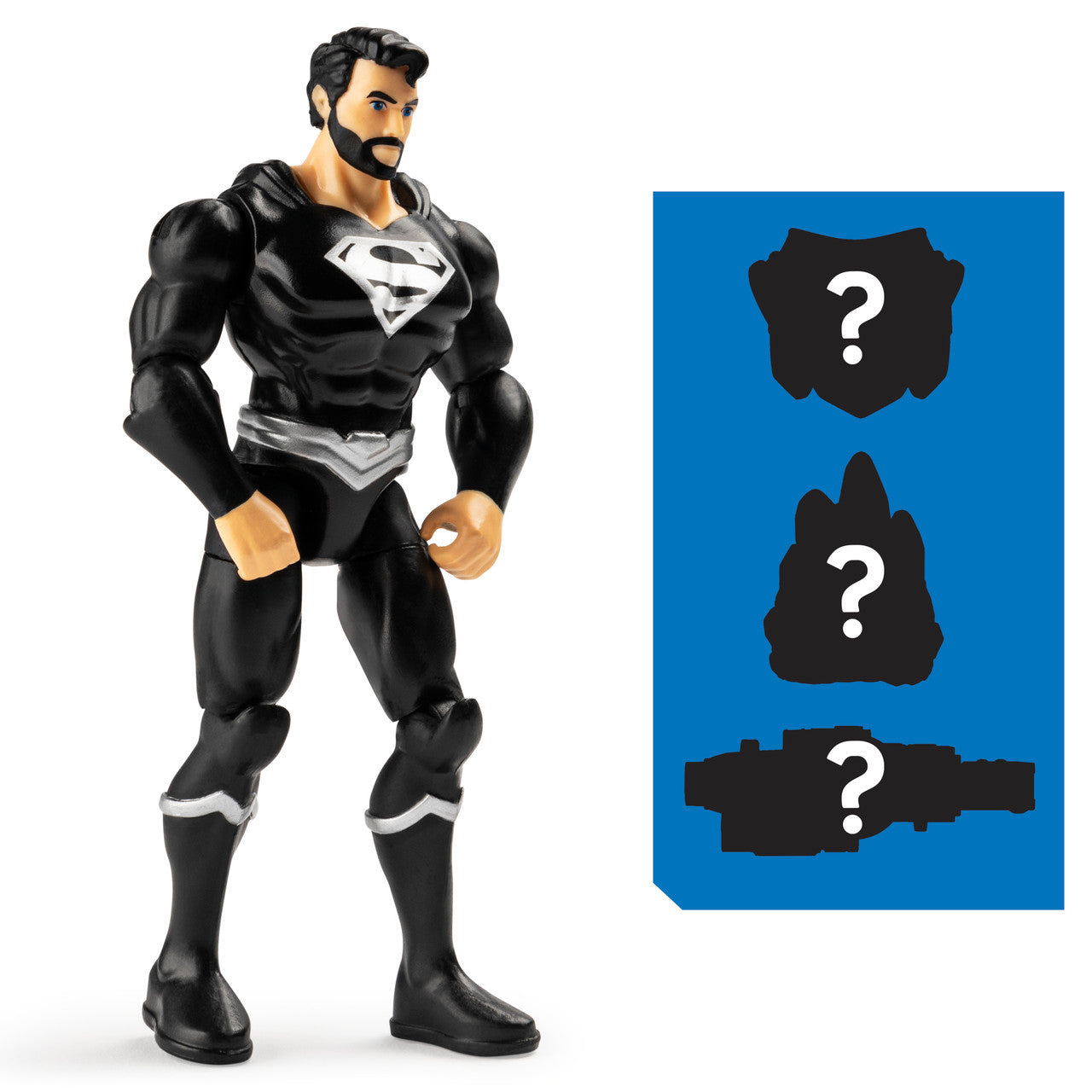 Spin Master - Superman (Black suit) with 3 Mystery Accessories - 4" Action Figure