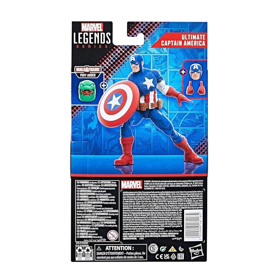 Marvel Legends Avengers - Ultimate Captain America - Puff Adder Wave