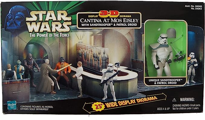 Star Wars: Power of the Force Cantina 3-D Display Diorama with Sandtrooper & Patrol Droid