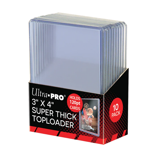 Ultra Pro 3" x 4" Clear Super Thick 120PT Toploaders (10ct)