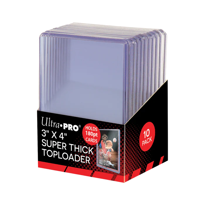 Ultra Pro 3" x 4" Clear Super Thick 180PT Toploaders (10ct)