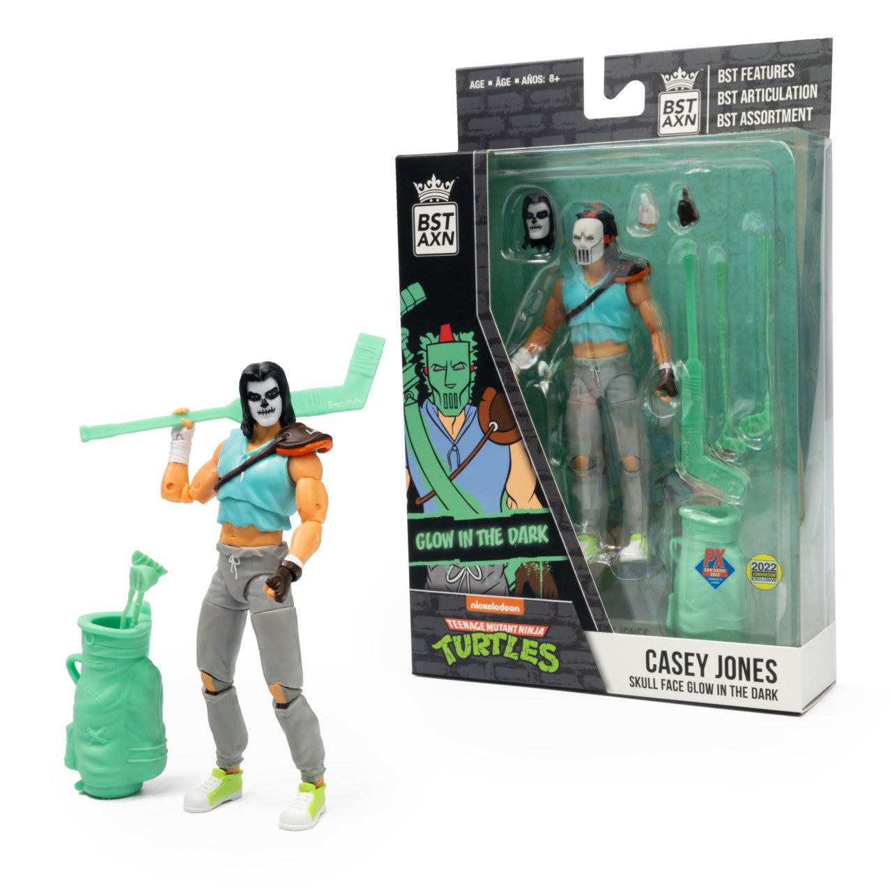 Teenage Mutant Ninja Turtles - Casey Jones Exclusive Action Figure PX Exclusive - Glow-in-the-Dark