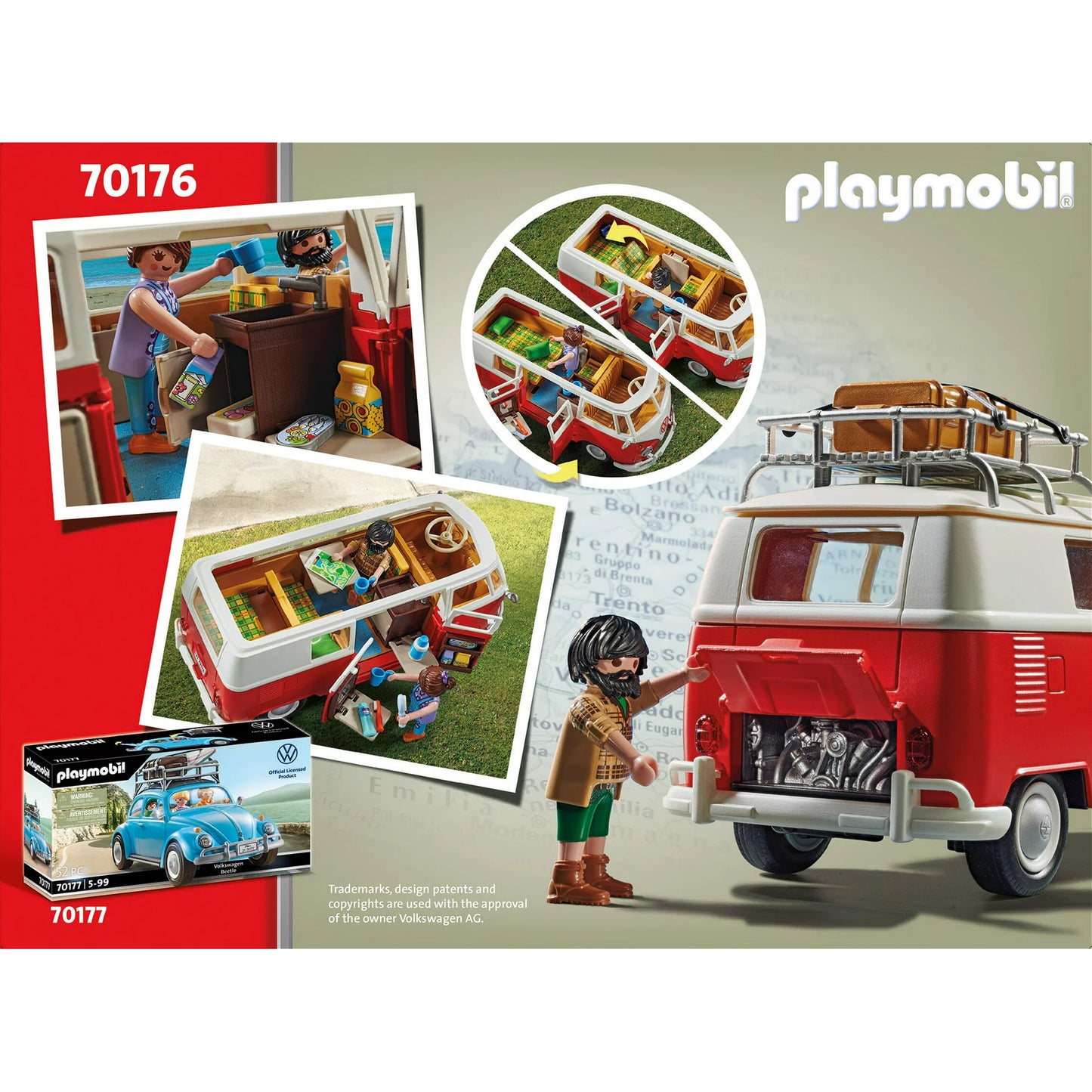 Playmobil - Volkswagen T1 Camping Bus - 74pcs - 70176