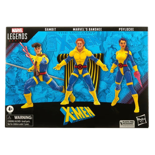 Marvel Legends Series - Marvel’s Banshee, Gambit, & Psylocke X-Men Action Figures (6”)