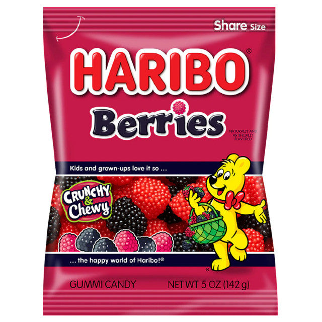 Haribo Berries Gummy Candy 5 Oz Bag