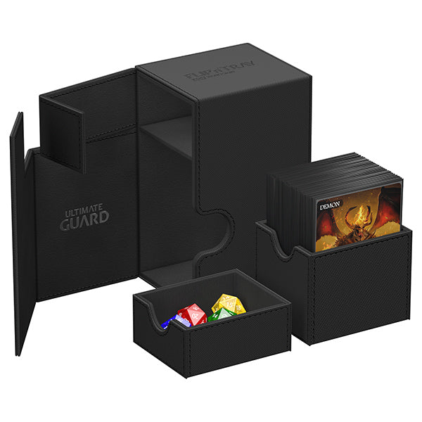 Deck Case: Flip´n´Tray 80+ Standard Size Monocolor - Black