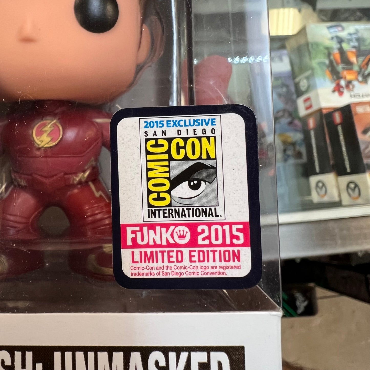 Funko Pop Television: The Flash - The Flash: Unmasked #214 (SDCC 2015 Official Sticker)