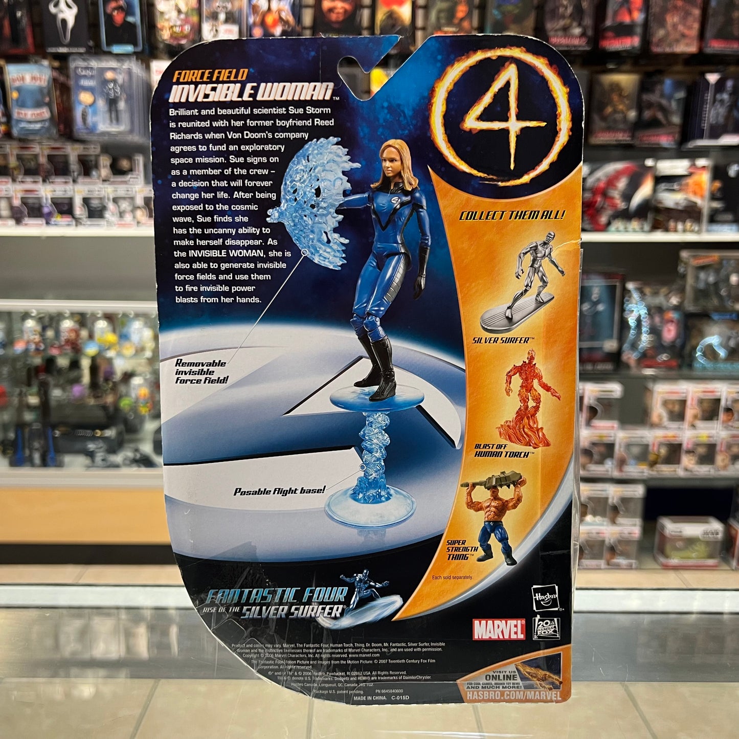 Hasbro - Fantastic Four Rise of the Silver Surfer - Force Field Invisible Woman - Action Figure - 2006