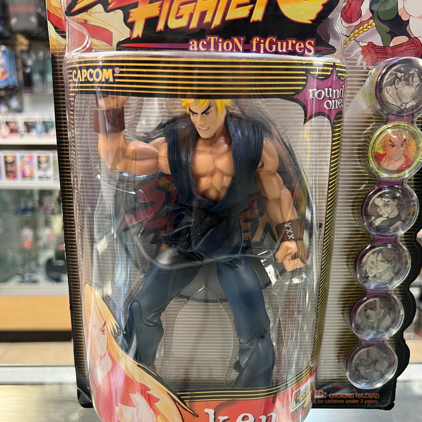 Street Fighter Round 1 - Ken - Resaurus Action Figures - 1999 (Player 2)