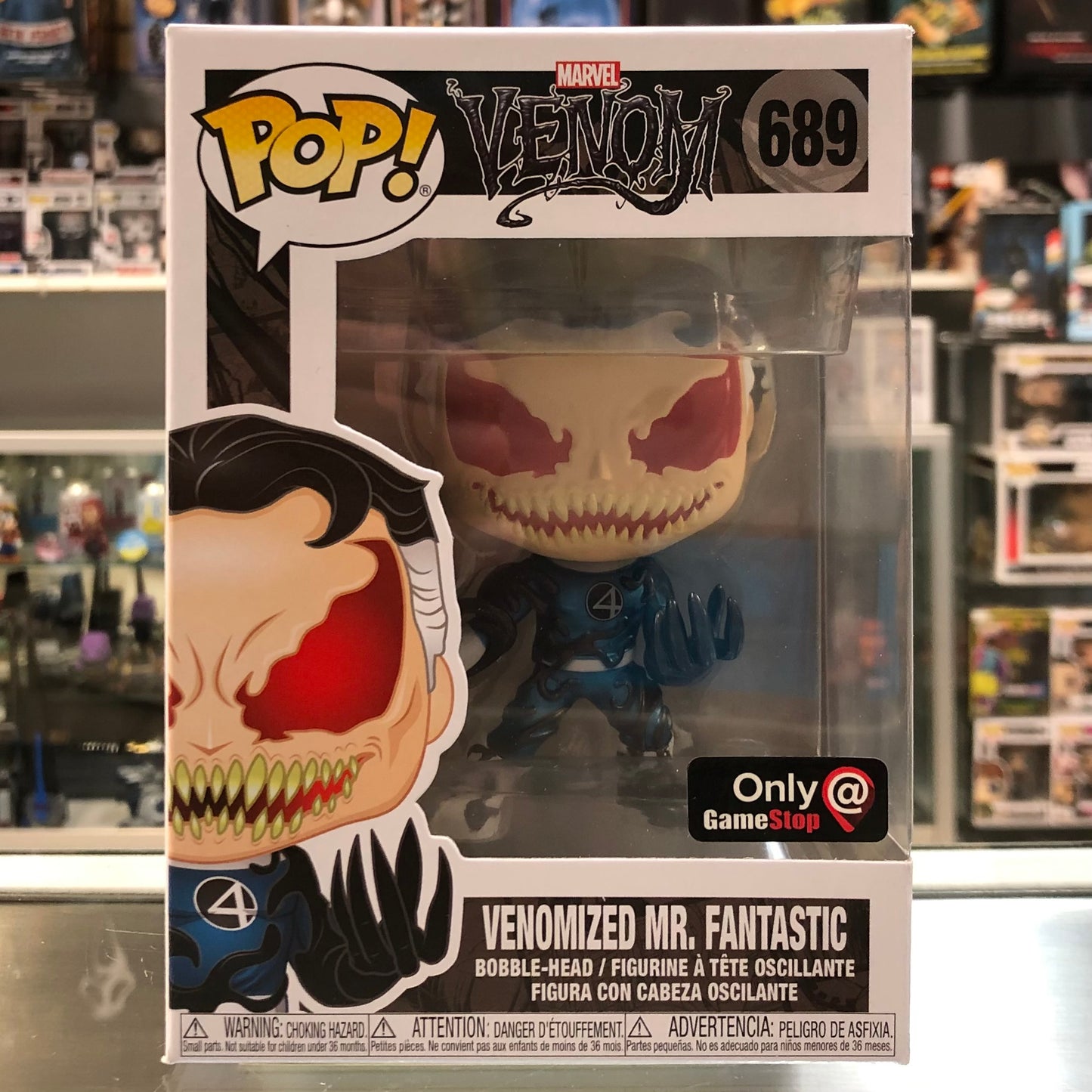 Funko Pop! Marvel Venomized Mr. Fantastic Exclusive Figure - 689 - Metallic
