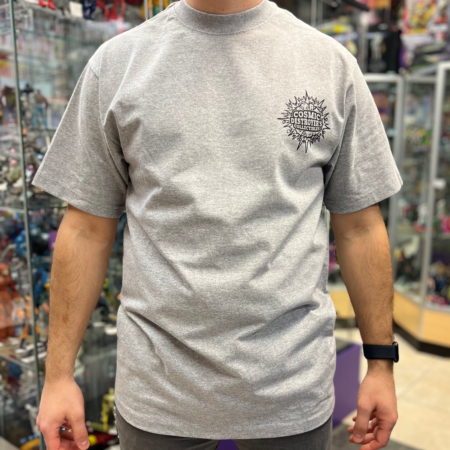 Cosmic Destroyer’s Single Color Logo - T-Shirt - Gray