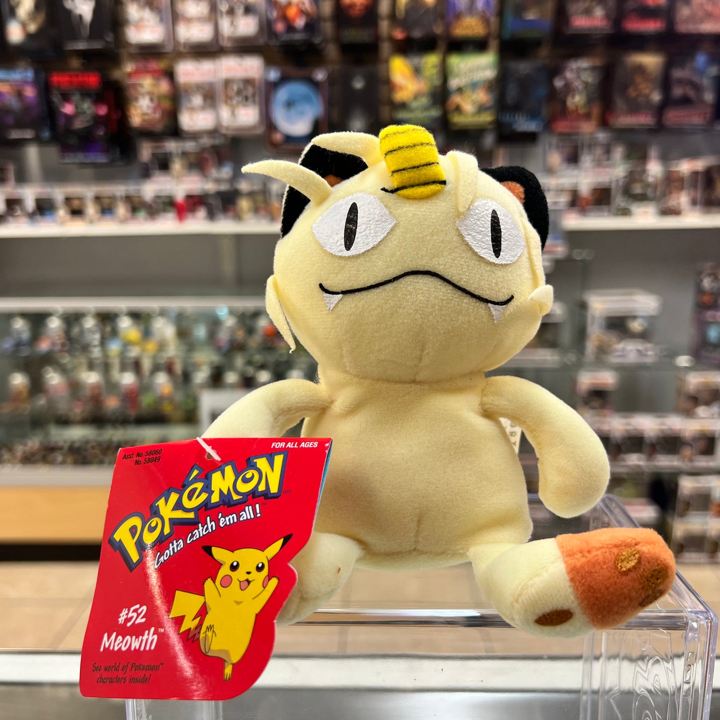 Hasbro Pokémon Plush 1998 - Meowth #52