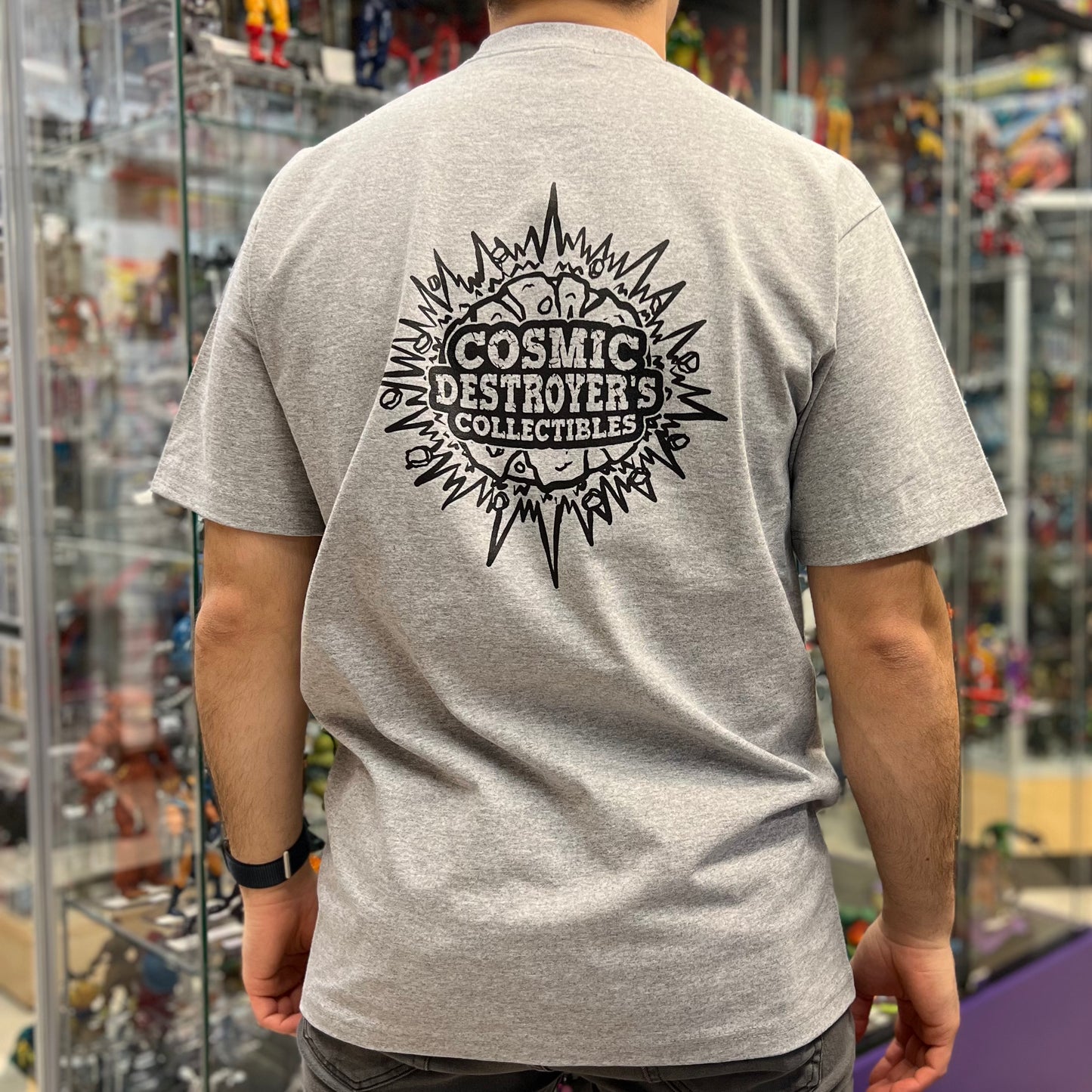 Cosmic Destroyer’s Single Color Logo - T-Shirt - Gray