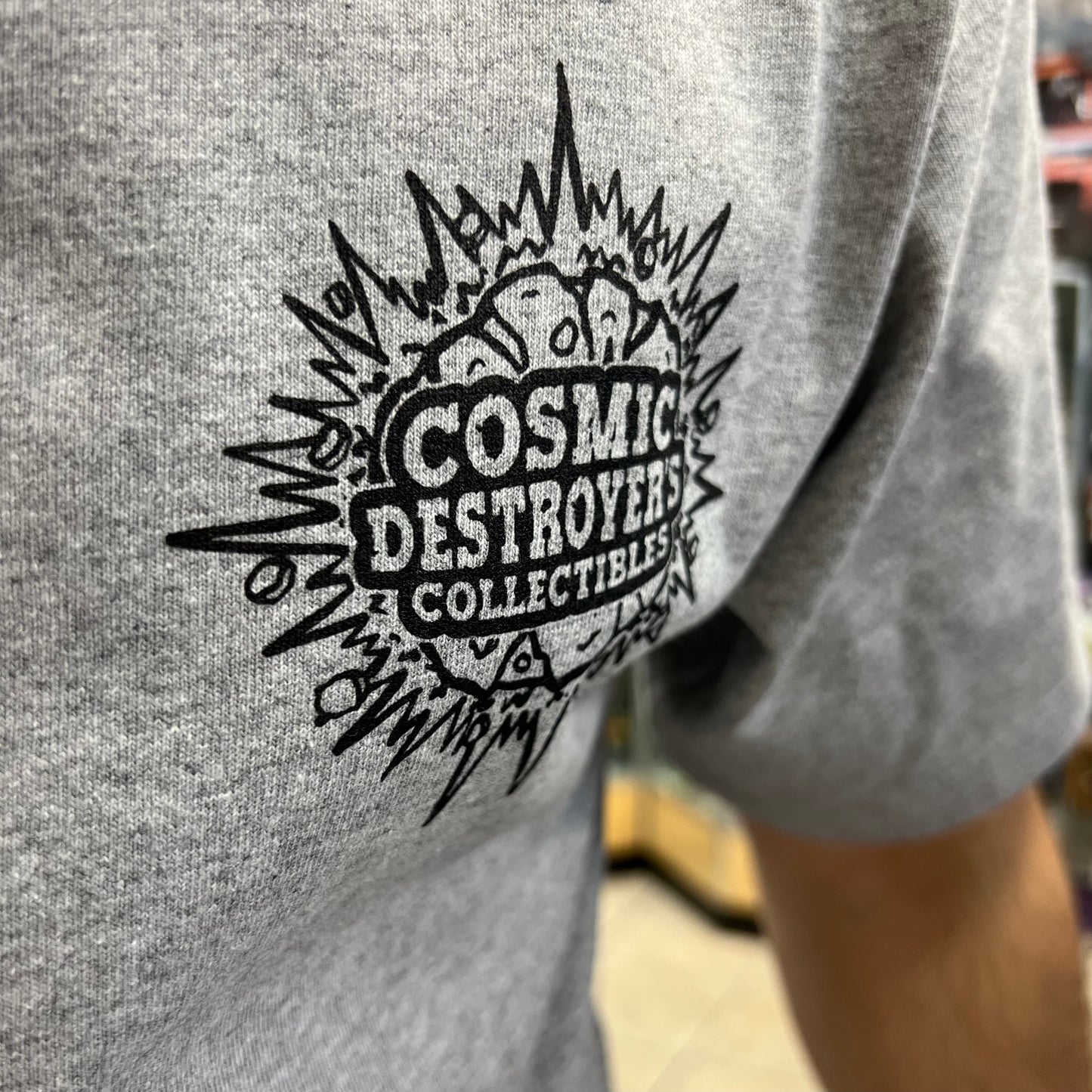 Cosmic Destroyer’s Single Color Logo - T-Shirt - Gray
