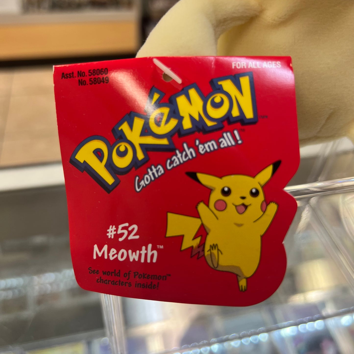 Hasbro Pokémon Plush 1998 - Meowth #52