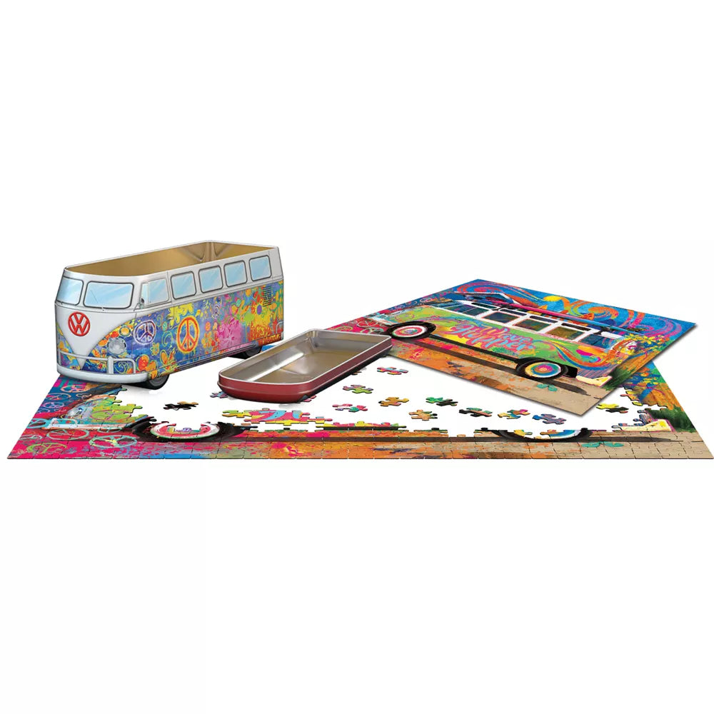 Eurographics: VW Wave Hopper Bus Shaped Tin Puzzle, 550 Pieces
